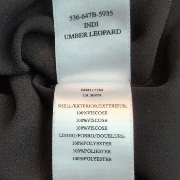 Rails Indi Umber Leopard Black and Brown Animal Print Long-Sleeve Peasant Blouse - Picture 9 of 9